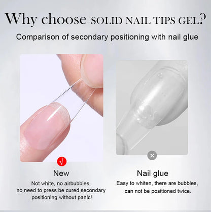 BORN PRETTY 30ml Solid Nail Tips Gel with 24Pcs