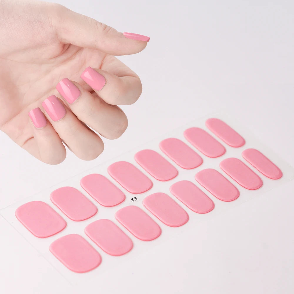 16 Tips/pcs Semi Cured Gel Nail Strips