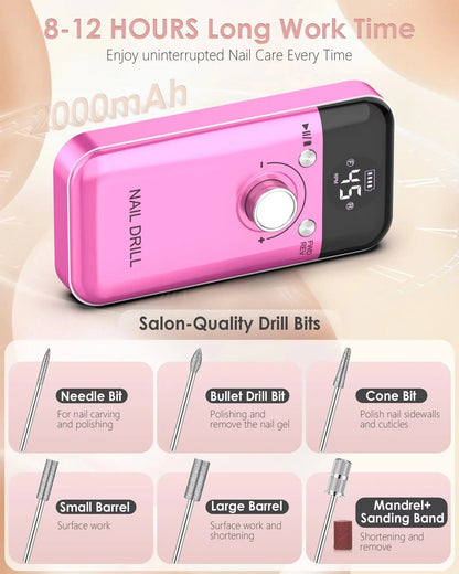 45000 RPM Portable Electric Nail Drill
