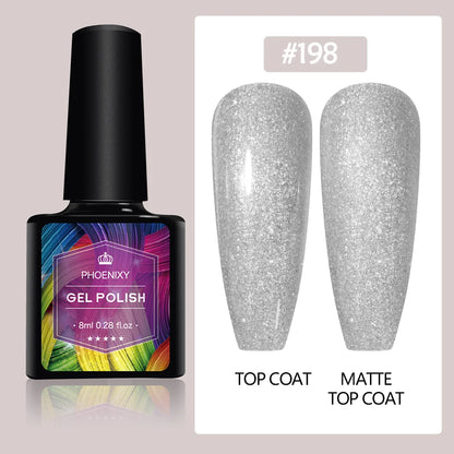 UV LED Gel Nail Polish 70 Colors Glitter 7ml