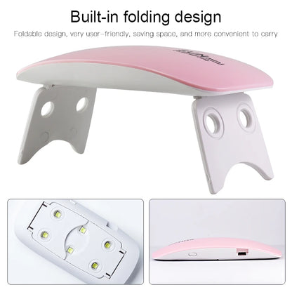 USB 6W Mini UV Desk Drying Nail Lamp