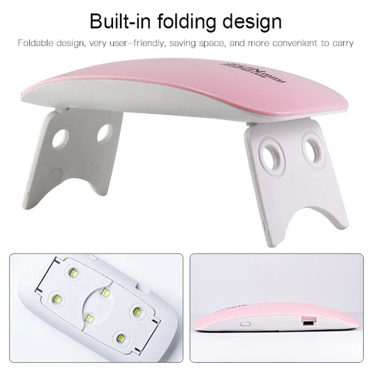 USB 6W Mini UV Desk Drying Nail Lamp