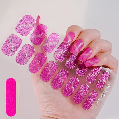 Transparent Semi Cured Gel Nail Strips Clear Nail Strengthening