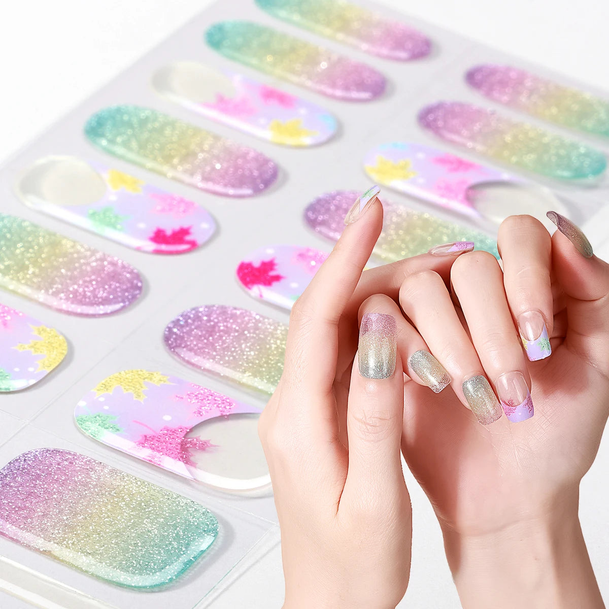 16 Tips Semi-Cured Gel Nail Strips