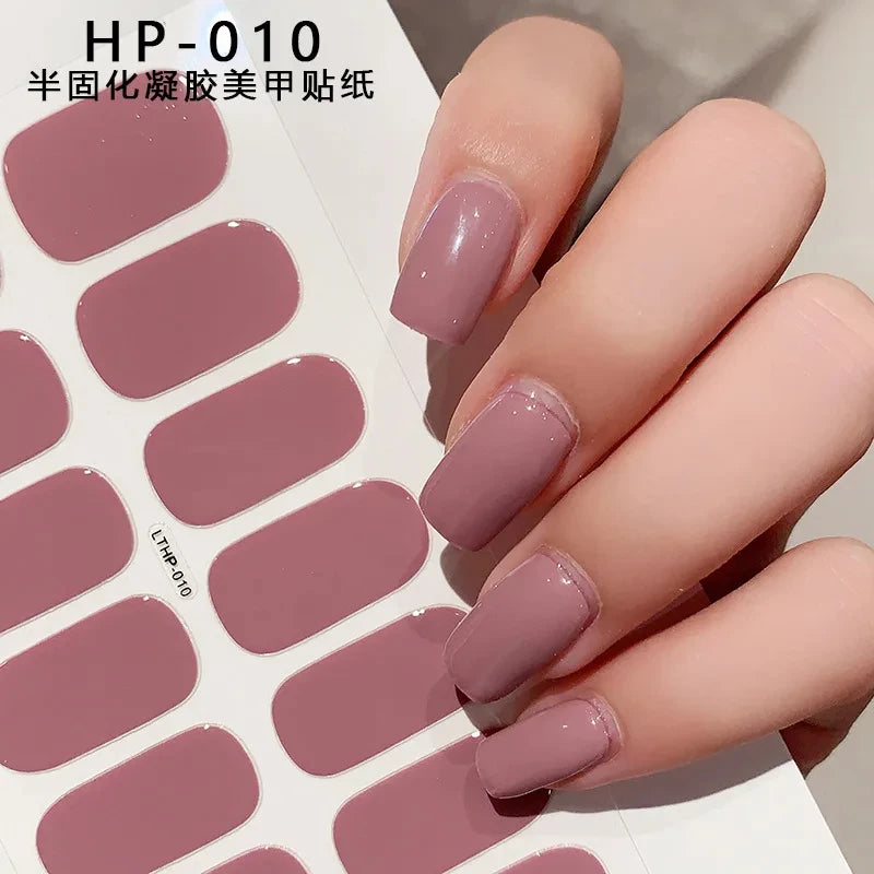 Transparent Semi Cured Gel Nail Strips Clear Nail Strengthening