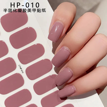 Transparent Semi Cured Gel Nail Strips Clear Nail Strengthening