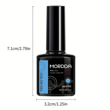 MORDDA 6pcs 6ml High Gloss Gel Nail Polish