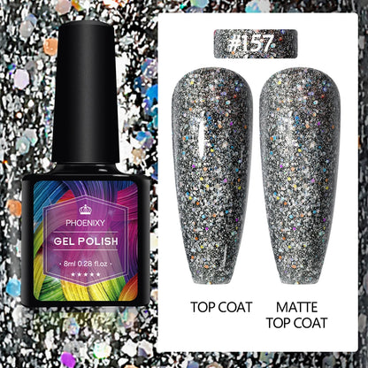 UV LED Gel Nail Polish 70 Colors Glitter 7ml