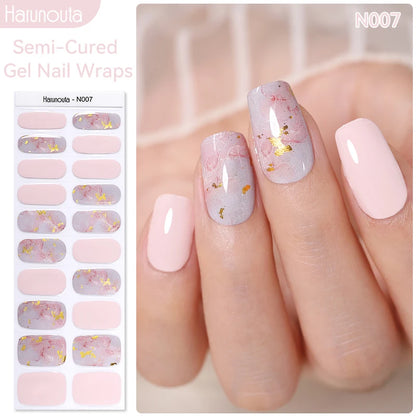 1 Sheet White French Semi-Cured Gel Nail Strips