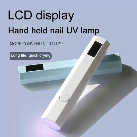 Portable Mini Professional Nail UV Lamp LCD Display Rechargeable