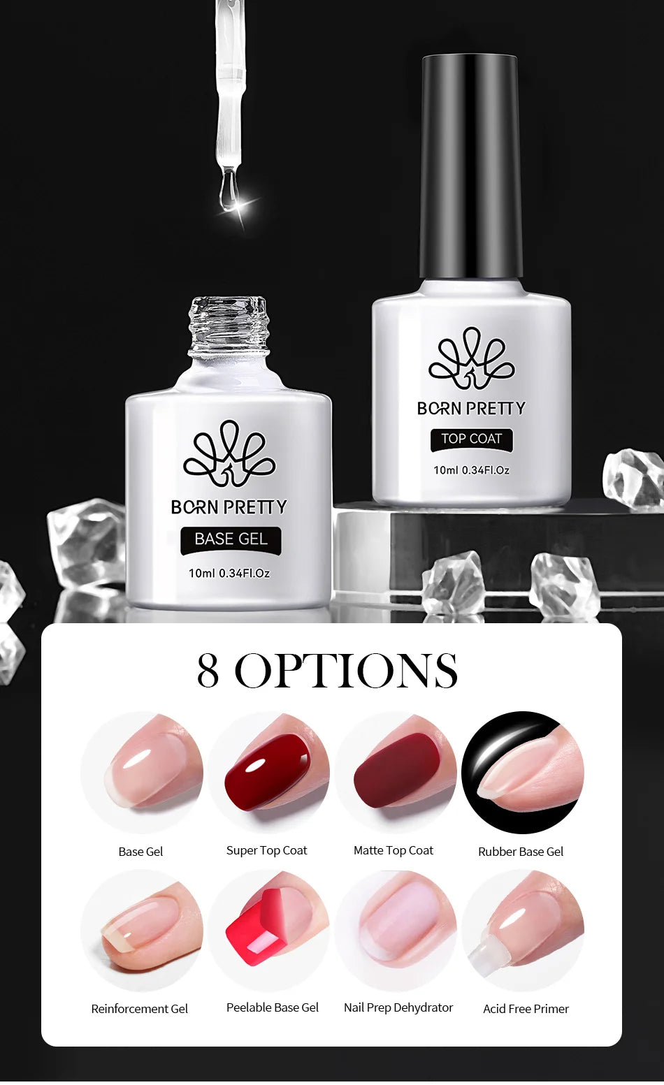 BORN PRETTY 10ml Base and Top Gel Coat