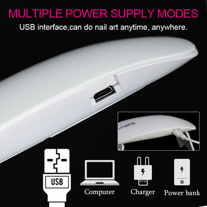 USB 6W Mini UV Desk Drying Nail Lamp