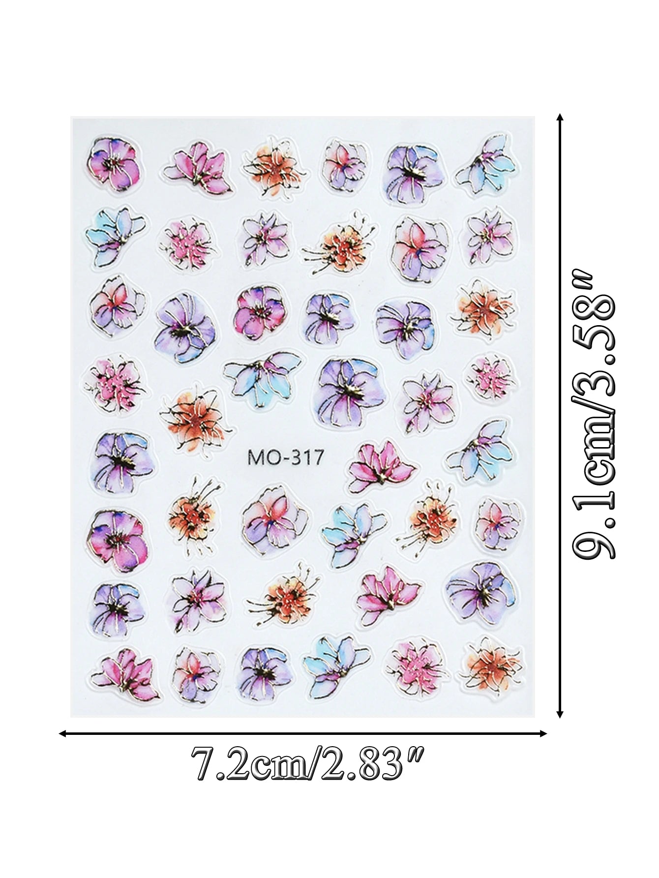 5D Floral Nail Stickers Self-Adhesive