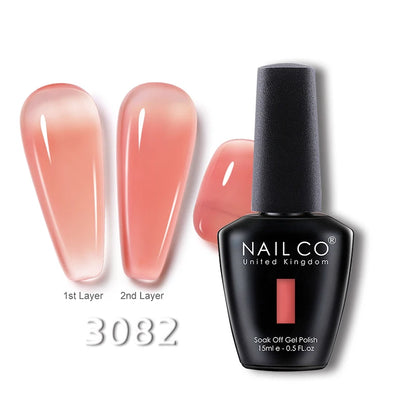 NAILCO 15ml Translucent Gel Nail Polish Semi-permanent Varnish