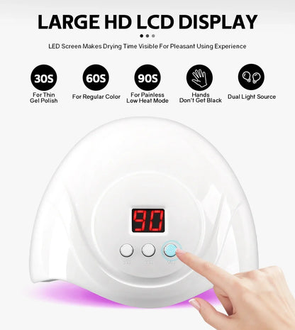 72 W LED Nail Drying Lamp for Curing Gel Nail Polish