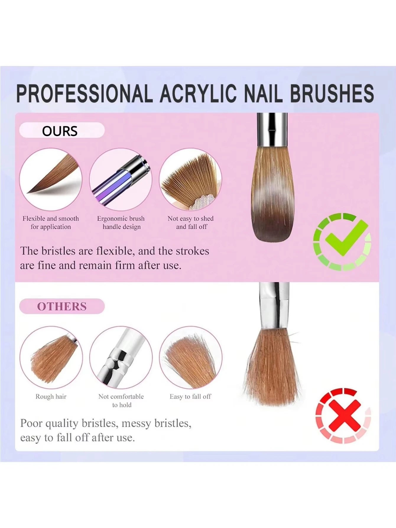 4Pcs Acrylic Nail Brush Set