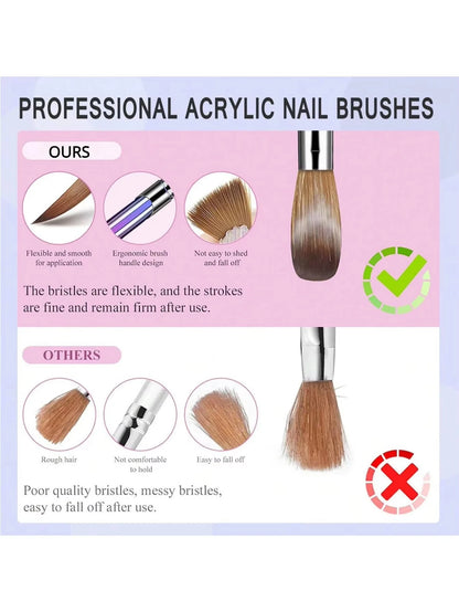 4Pcs Acrylic Nail Brush Set