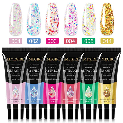 Poly Nail Gel Set of  8/6/4 PCS Poly UV Gel Set