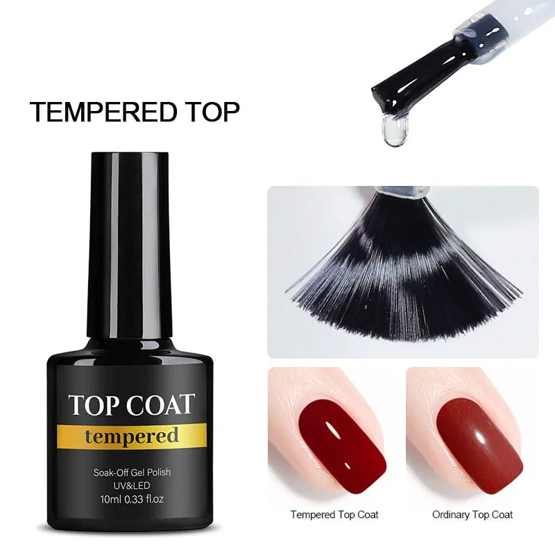 NAILCO 10/15ml Tempered Top Coat Gel Polish
