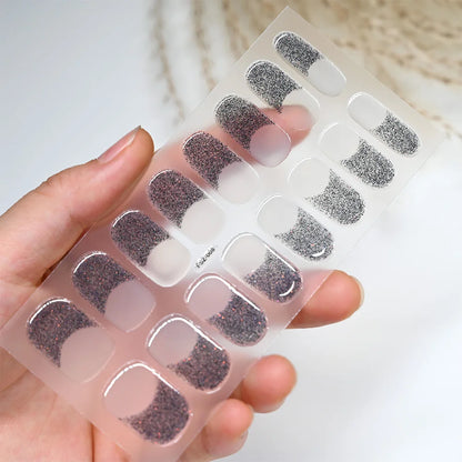 Transparent Semi Cured Gel Nail Strips Clear Nail Strengthening