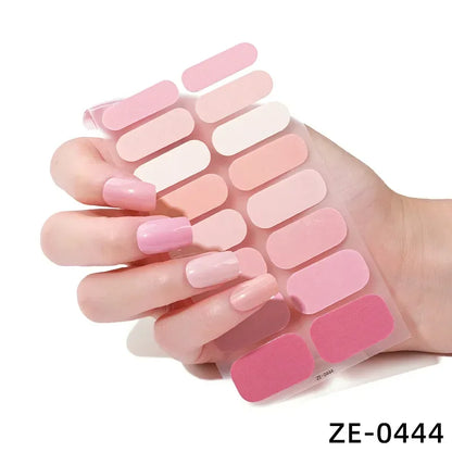 1 Sheet Semi-Cured Gel Nail Strips Waterproof