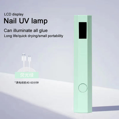 Portable Mini Professional Nail UV Lamp LCD Display Rechargeable