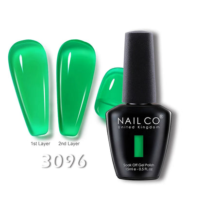 NAILCO 15ml Translucent Gel Nail Polish Semi-permanent Varnish