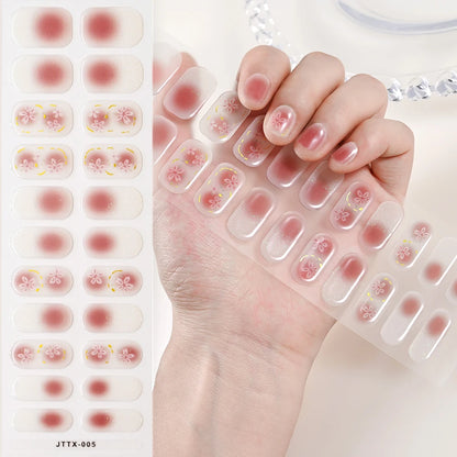 14pc Transparent Semi Cured Gel Nail Strips Nail Strengthening