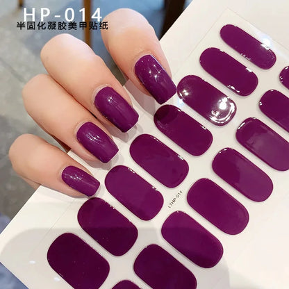 Transparent Semi Cured Gel Nail Strips Clear Nail Strengthening