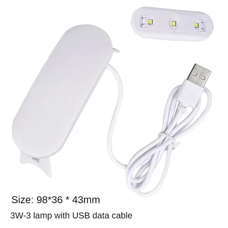 Portable 3W 3 LED Nail Dryer Lamp UV LED Nail Light