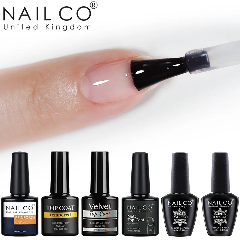 NAILCO 10/15ml Tempered Top Coat Gel Polish