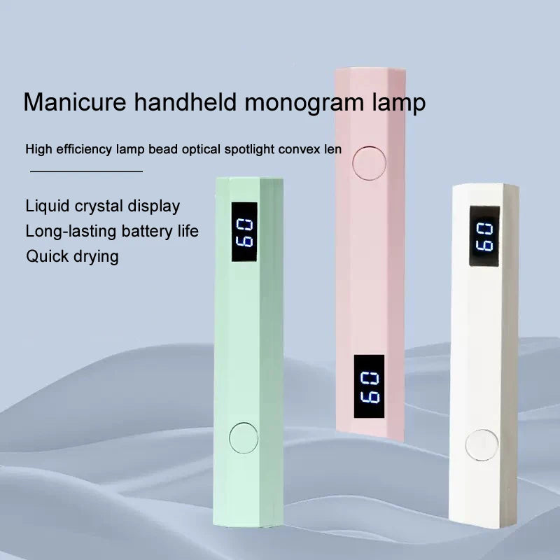 Portable Mini Professional Nail UV Lamp LCD Display Rechargeable