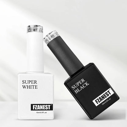 15ml FZANEST Super White and Black Gel Nail Polish