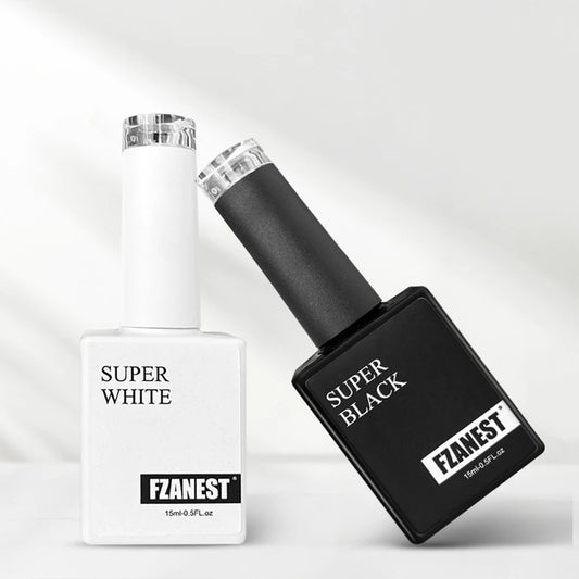 15ml FZANEST Super White and Black Gel Nail Polish