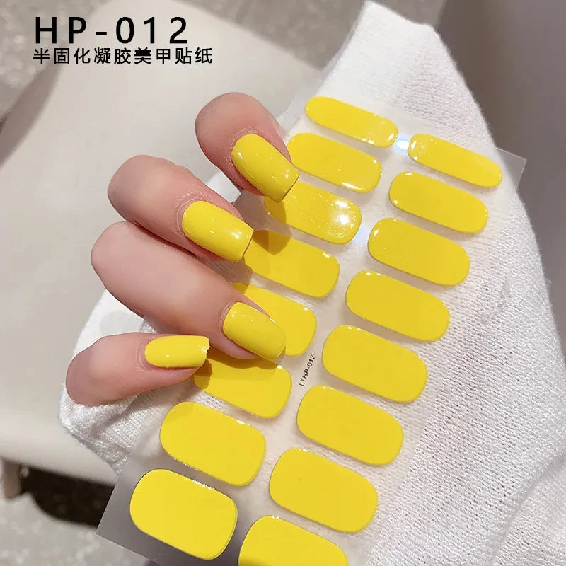 Transparent Semi Cured Gel Nail Strips Clear Nail Strengthening