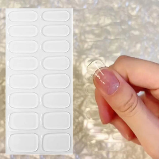 14pc Transparent Semi Cured Gel Nail Strips Nail Strengthening