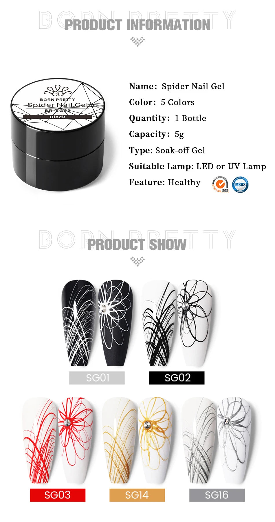 UV Painting Outline Gel Varnish Nails Art All For Manicure