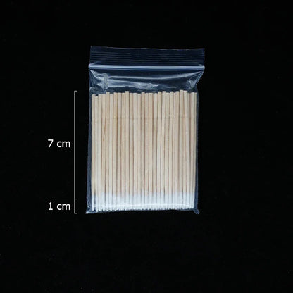 100-3000 Wood Cotton Swab Clean Sticks Nail Polish Remover
