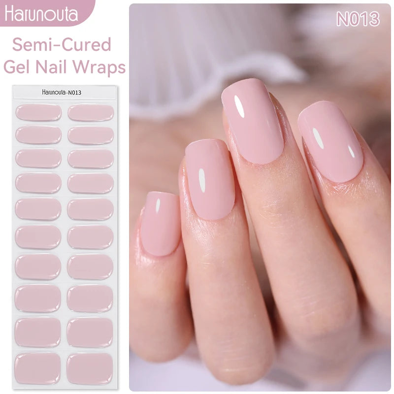 1 Sheet White French Semi-Cured Gel Nail Strips