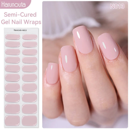 1 Sheet White French Semi-Cured Gel Nail Strips