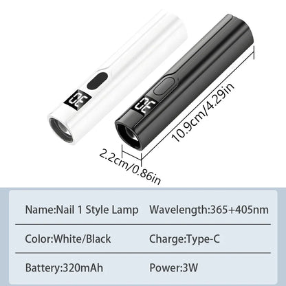 Ultra Light Portable Handheld Nail Dryer Lamp UV/LED