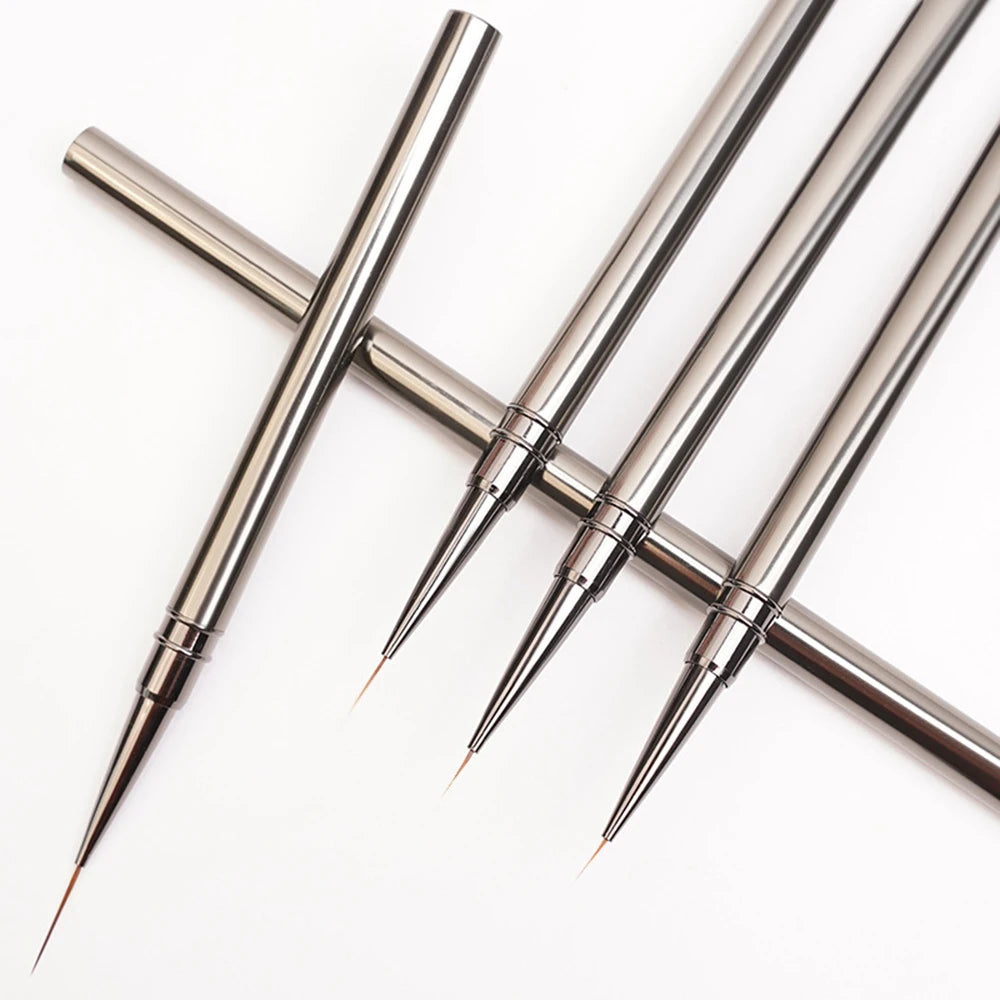 Silver Thin Nail Liner Brush 6/9/12/15/18mm