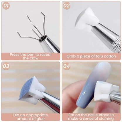 50/150pcs Sponge Gradient Nail Art Stamper Tools