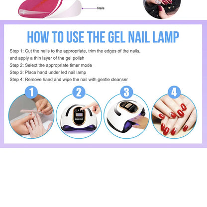 Quick Drying Nail Machine 168W LED Display 42 Lamp Beads