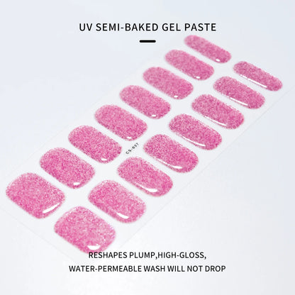 Transparent Semi Cured Gel Nail Strips Clear Nail Strengthening