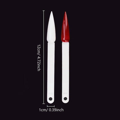 50 pcs Sharp Fan Shaped Nail Art, False Tips Showing Card Sticks