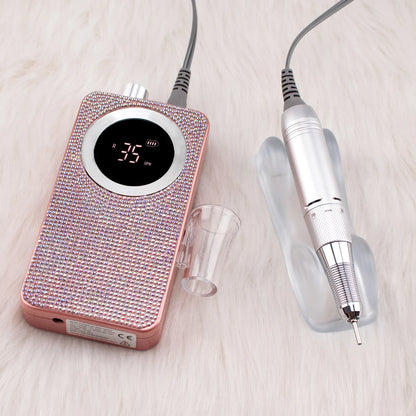 Rhinestone Nail Drill Cordless Rechargeable 35000 RPM