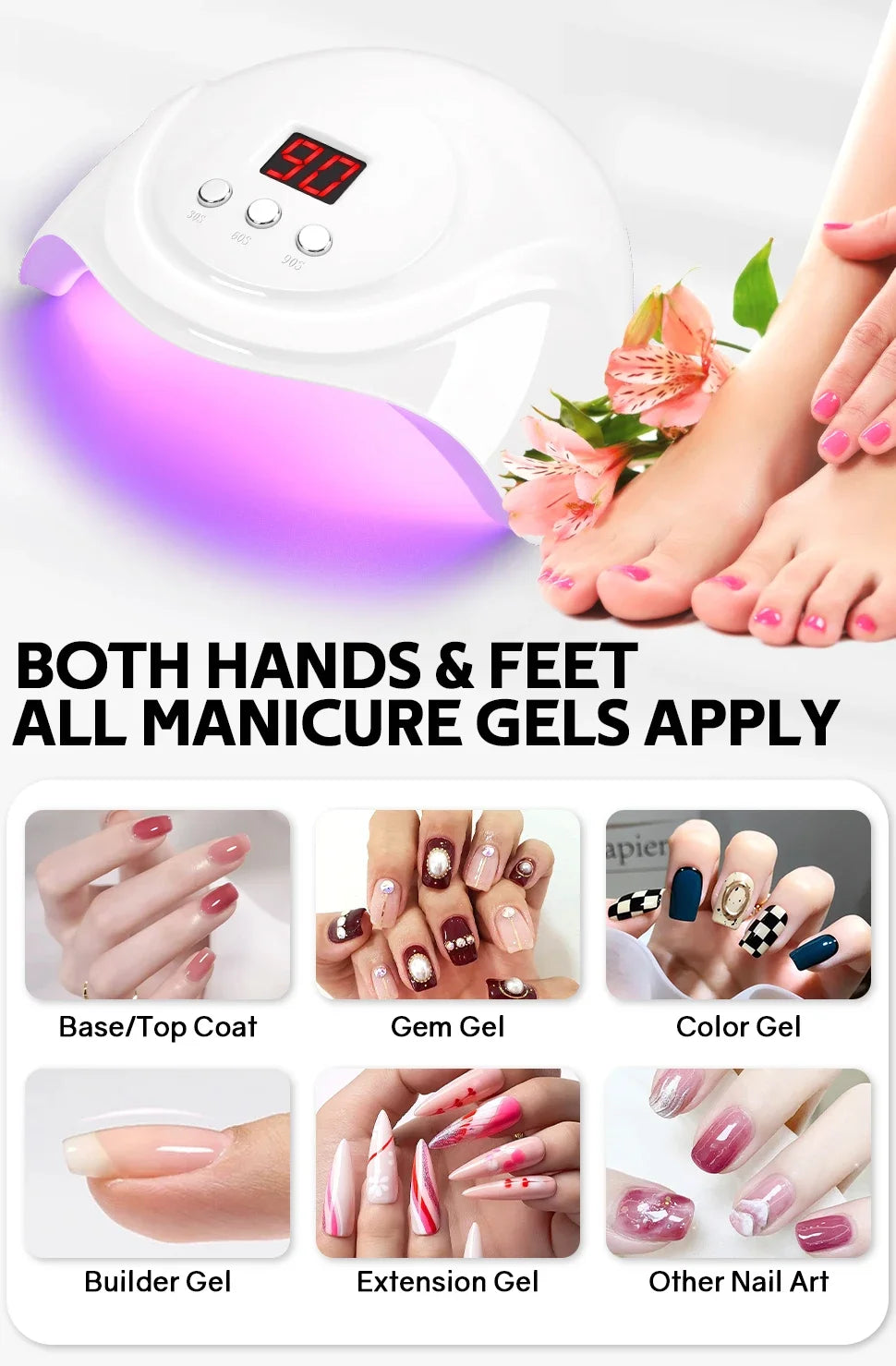 72 W LED Nail Drying Lamp for Curing Gel Nail Polish