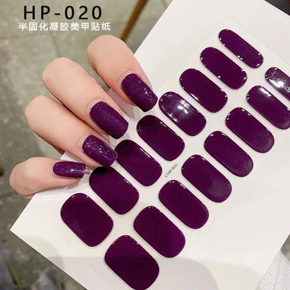 Transparent Semi Cured Gel Nail Strips Clear Nail Strengthening