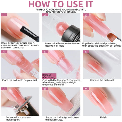 Nail Polish/Acrylic Nail/Poly Nail Gel Kit with Nail Lamp